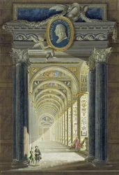 Frontispiece with a Medallion Portrait of Raphael, from Delle Loggie di Rafaele nel Vaticano, Engraved by Giovanni Volpato